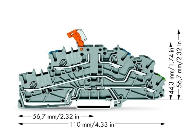 Wago 2003-6641, 5,2 mm, 110 mm, 54,7 mm, 400 V