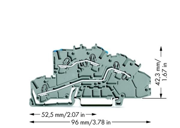 Wago 2003-7649, 5,2 mm, 96 mm, 42,3 mm, 400 V