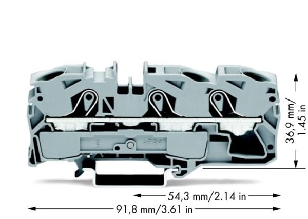 Wago 2016-1301 Läpivientiliitin, 12 mm, 91,8 mm, 36,9 mm, 800 V