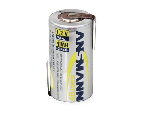 Ansmann 3000mAh maxE, Sub-C, Nikkelimetallihybridi (NiMH), 1,2 V, 1 kpl, 3000 mAh, Monivärinen