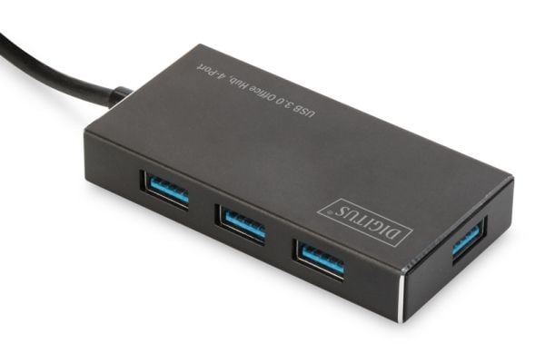 DIGITUS DA-70240 - Hub - 4 x SuperSpeed USB 3.0 - stasjonær