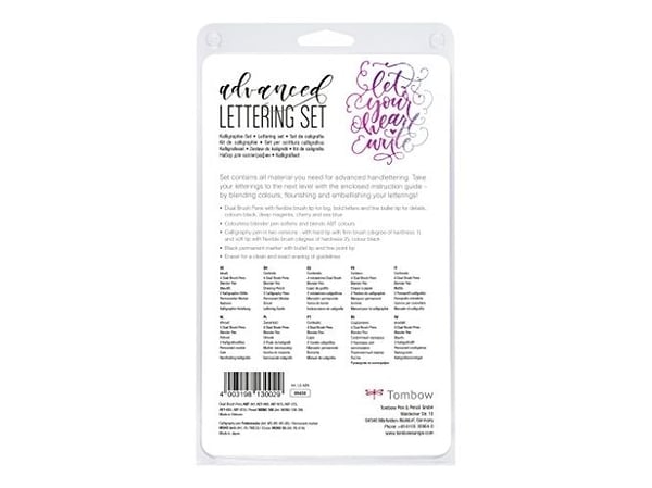 Tombow LS-ADV, Ohut/medium, Musta, Sininen, Punainen, Violetti, Pyöreä kärki ja sivellinkärki, Monivärinen, Pyöreä, Polypropeeni (PP)