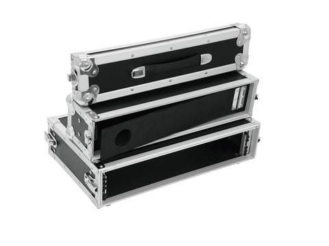 Roadinger 30126020, Hård veske, Aluminium, Sort, Sølv, Monokromatisk, 2U, OMNITRONIC VHF-450, UHF-500, UHF-204