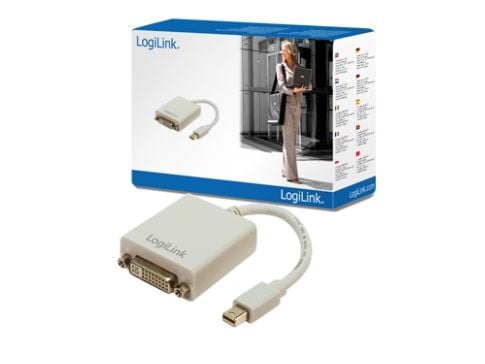 LogiLink - Displayadapter - Mini DisplayPort (hann) til DVI-I (hunn) - 9 cm