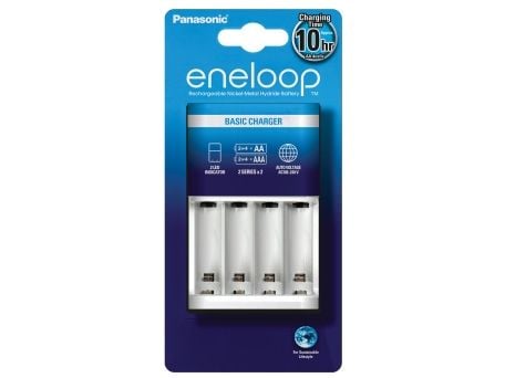Panasonic BQ-CC51E - 10 t batterilader - (for 4xAA/AAA) - hvit - Europa