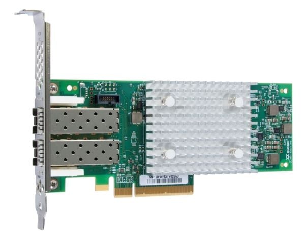 Lenovo ThinkSystem QLogic QLE2742 - Vertbussadapter - PCIe 3.0 x8 lav profil - 32Gb Fibre Channel SFP+ x 2 - for ThinkSystem SD530; SR630; SR650; S...