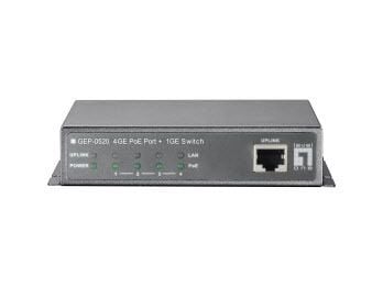 LevelOne GEP-0520 - Switch - 4 x 10/100/1000 (PoE) + 1 x 10/100/1000 - stasjonær - PoE