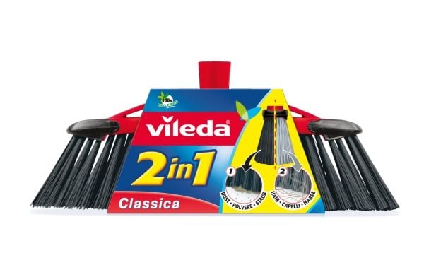 Vileda 141256, Innendørs/utendørs, Grå, Hard bust, Polypropylen (PP), 325 mm, 70 mm