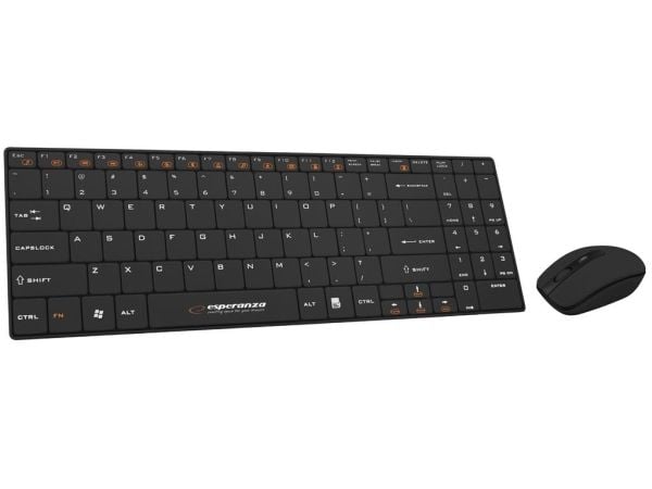 Esperanza EK122K LIBERTY - Tastatur- og mussett - trådløs - 2.4 GHz - svart