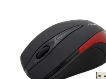 Esperanza EM101R - Mus - optinen - 3 knapper - trådløs - 2.4 GHz - trådløs modtager (USB) - rød