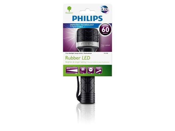 Philips Flashlights Taskulamppu SFL5200/10, Käsikokoinen taskulamppu, Musta, Kumi, LED, 0,3 W, 100000 h