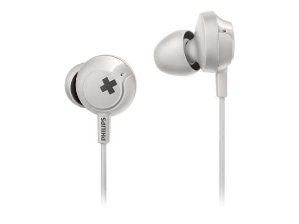 Philips Hodetelefoner med mikrofon SHE4305WT/00, Koblet med ledninger (ikke trådløs), 9 - 23000 Hz, Musikk, 12 g, Hodesett, Hvit