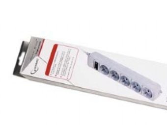 Gembird SPG3-B-10C, 5 AC-pistorasia(a), 3 m, 45 mm, 98 mm, 340 mm, 700 g