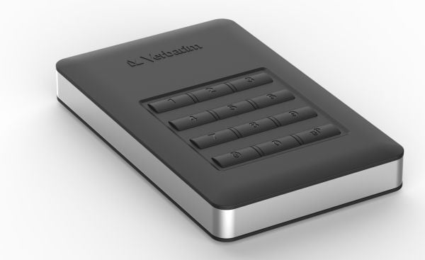 Verbatim Store 'n' Go Portable - SSD - krypterat - 256 GB - extern (portabel) - USB 3.1 Gen 1 (USB-C kontakt) - 256 bitars AES