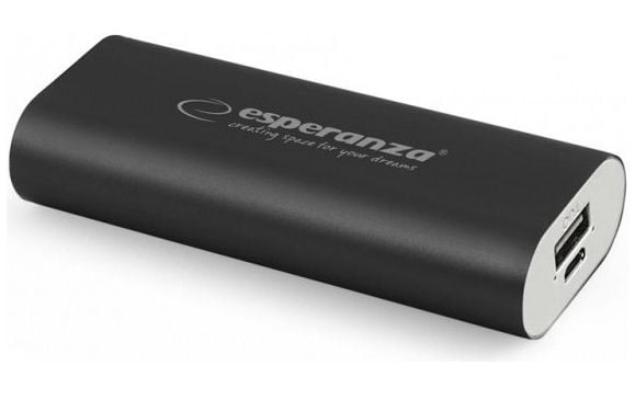 Esperanza HADRON - Strømbank - 4400 mAh - 1 A (USB) - svart