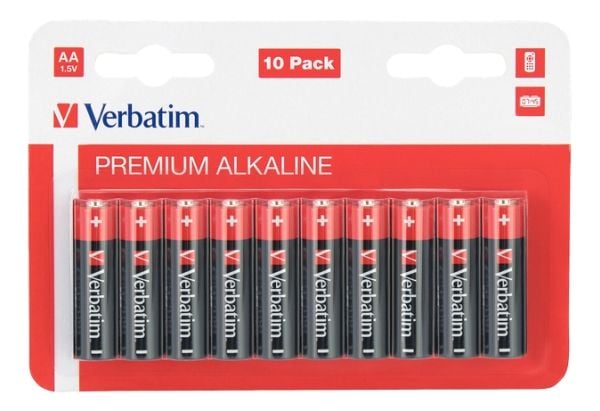 Verbatim - Batteri 10 x AA / LR6 - Alkalisk