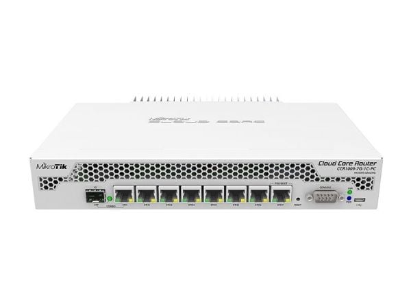 MikroTik Cloud Core Router CCR1009-7G-1C-PC - Ruter 1GbE - rackmonterbar