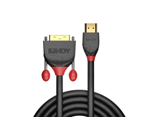 Lindy 36272, 2 m, HDMI Type A (Standard), DVI-D, Hankjønn, Hankjønn, Rett