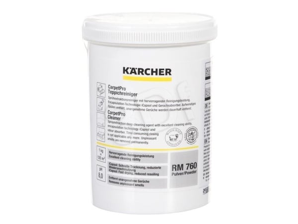 Kärcher CarpetPro RM 760 Classic - Rengjøringsmiddel - pulver - potte - 800 g - profesjonell - konsentrert - hvit - for Kärcher Puzzi 30/4E, Puzzi ...