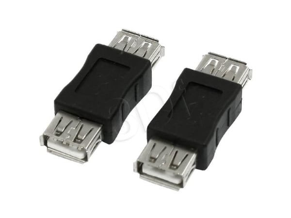 Akyga - USB-hann-hunnveksler - USB (hunn) til USB (hunn) - svart