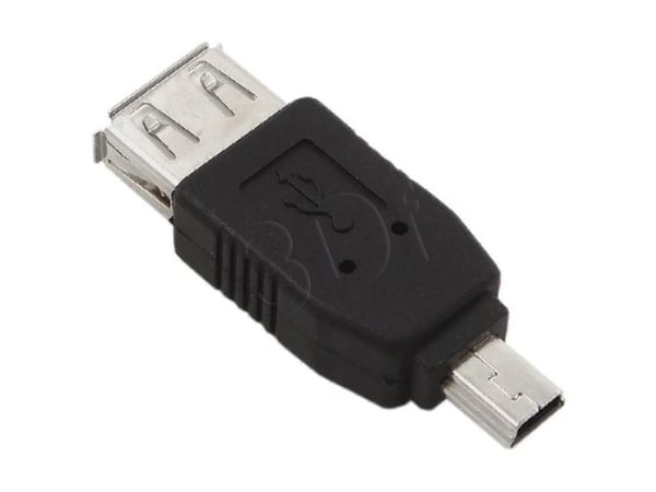 Akyga - USB-adapter - USB (hunn) til mini-USB type B (hann) - USB OTG - svart