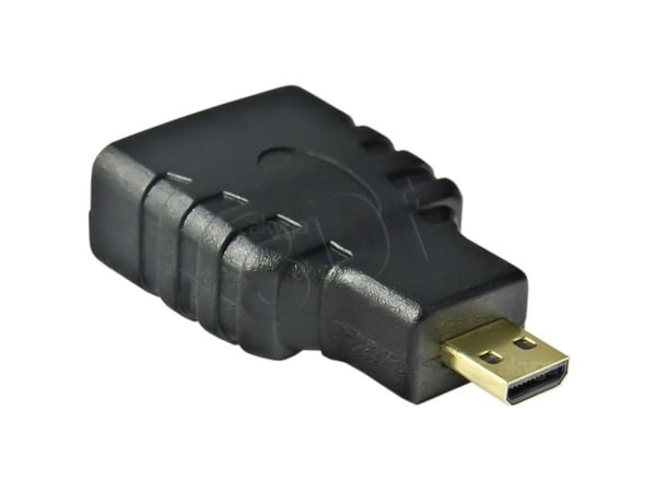 Akyga - HDMI-adapter med Ethernet - HDMI hunn til 19 pin micro HDMI Type D hann - 3.5 m - svart