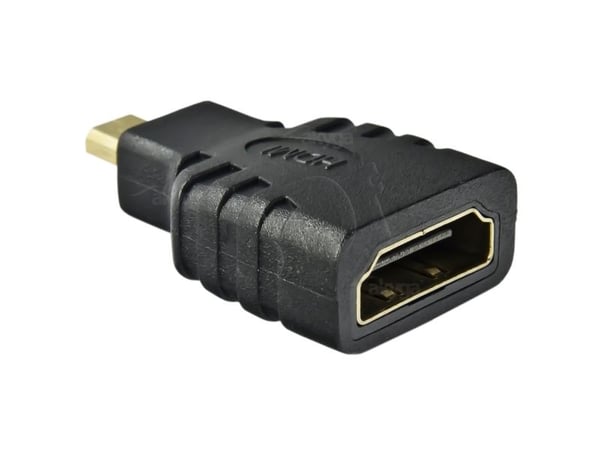Akyga - HDMI-adapter med Ethernet - HDMI hunn til 19 pin micro HDMI Type D hann - 3.5 m - svart