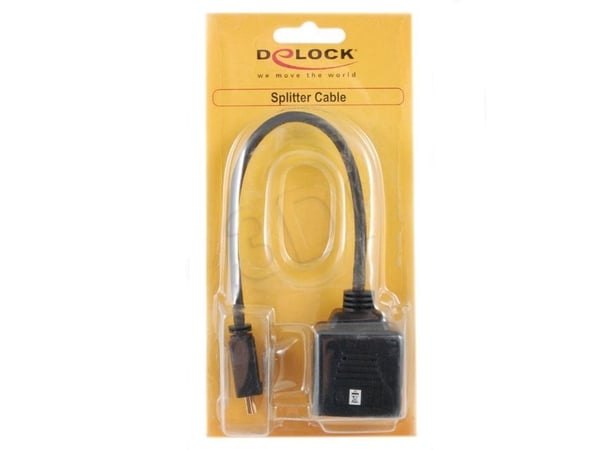 DeLOCK Adapter HDMI male to 2x HDMI female, 0,2 m, HDMI-tyyppi A (vakio), 2 x HDMI