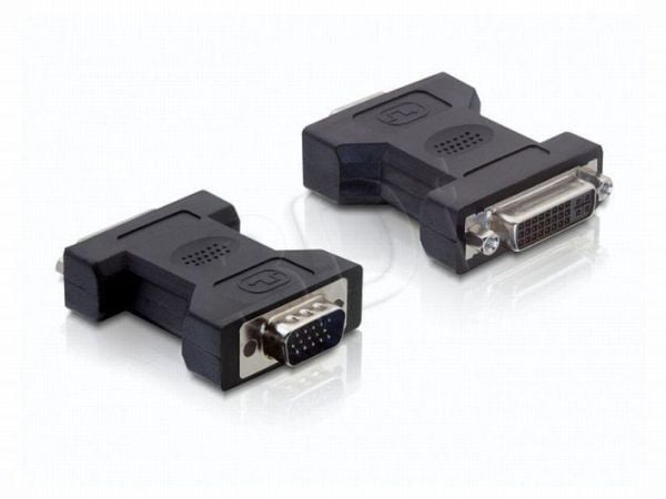 Delock - VGA-adapter - DVI-I (hunn) til HD-15 (VGA) (hann) - tommelskruer