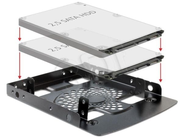 Delock Asennuskehys 3.5? > 2 x 2.5? HDD - Ramme - 3,5" til 2,5" - lajittelu