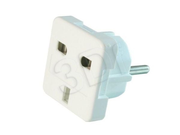 Cablexpert A-AC-UKEU-001 - Strømadapter - strøm (P) til strøm (hunn) - hvit - Storbritannia, Europa