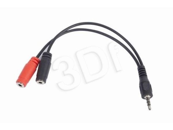 Cablexpert - Audioadapter - mini-phone stereo 3.5 mm hunn til 4-polsminijakk hann - 20 cm
