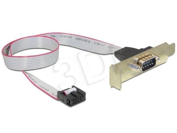 Gembird CC-DB9ML-01 - Serielt panel - DB-9 (hunn) til 10 pin IDC - 40 cm - tommelskruer, flat
