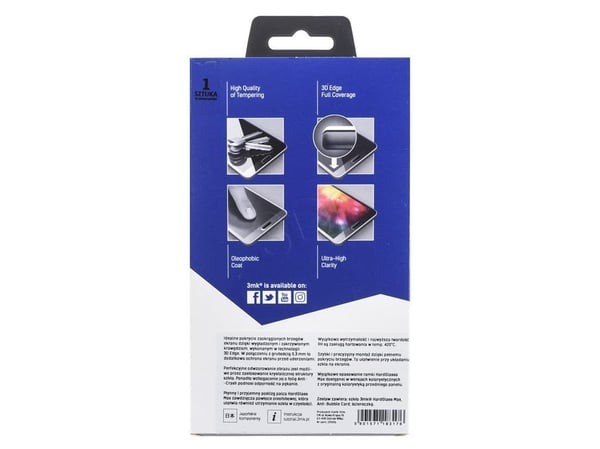3MK Herdet glass HardGlass MAX svart for iPhone 7 Plus
