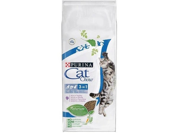 Purina Cat Chow 3in1, Voksen, Kalkun, 15 kg