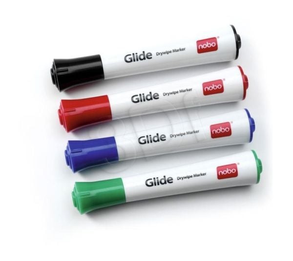 Nobo GLIDE kuivapyyhkimarkkerit (1902096) 4 kpl