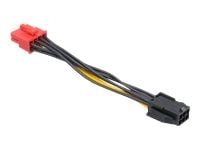 Akasa AK-CB052 - Strømadapter - 6-pins PCIe-strøm til 8-pins PCIe-strøm - 10 cm