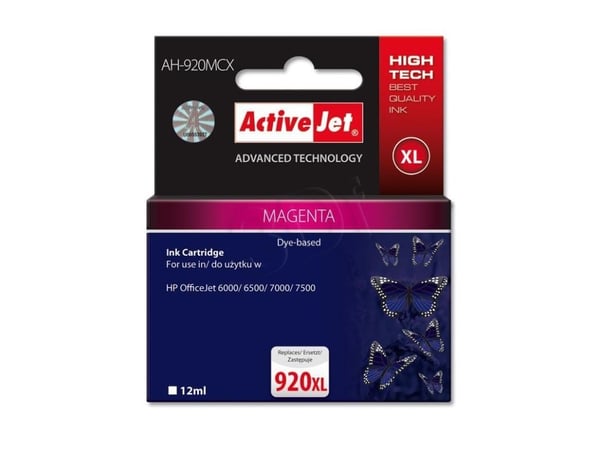 Activejet AH-920MCX, Høyt (XL) utbytte, Fiolblå, Pigmentbasert blekk, 12 ml, 1 stykker, Enkeltpakke