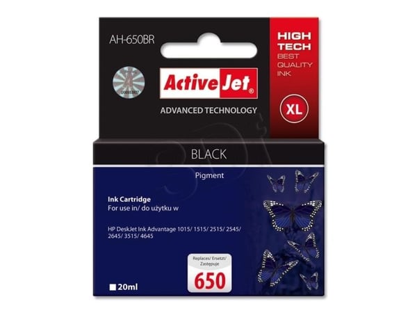 Activejet AH-650BR, Høyt (XL) utbytte, Pigmentbasert blekk, 20 ml, 690 sider, 1 stykker, Enkeltpakke
