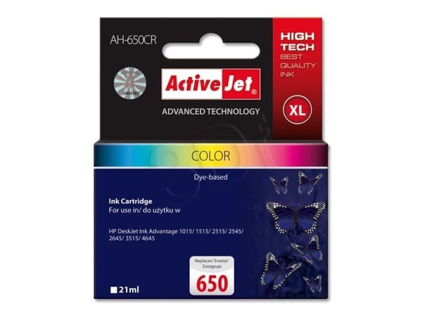 Activejet AH-650CR, Høyt (XL) utbytte, Fargestoffbasert blekk, 21 ml, 420 sider, 1 stykker, Enkeltpakke