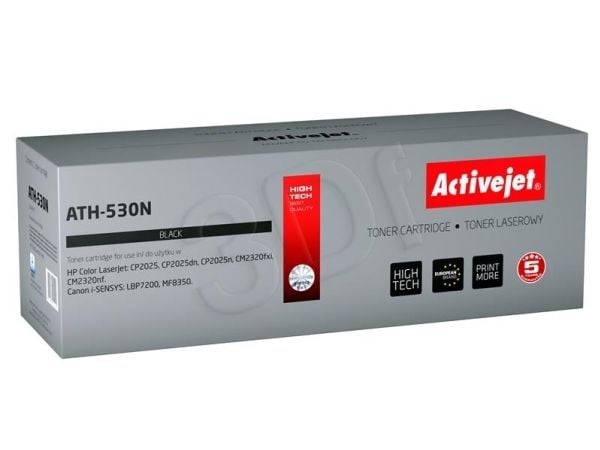 Activejet tonerpatron ATH-530N (erstatning HP 304A CC530A, Canon CRG-718B; Supreme; 3800 sider; sort)
