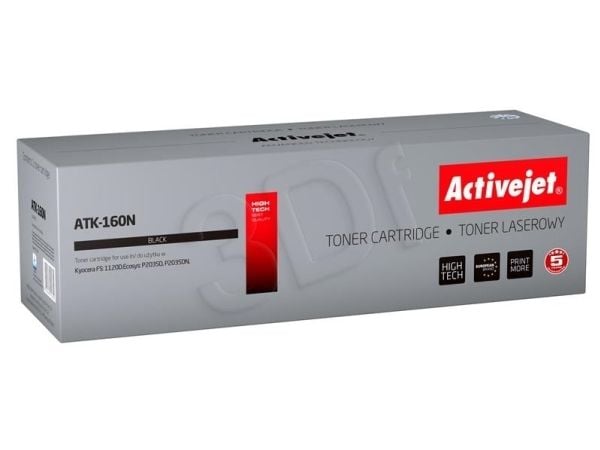 Activejet tonerpatron ATK-160N (erstatning Kyocera TK-160; Supreme; 2500 sider; sort)