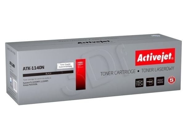 Activejet värikasetti ATK-1140N (Kyocera korvaava TK-1140; Supreme; 7200 sivua; musta), 7200 sivua, musta, 1 kpl