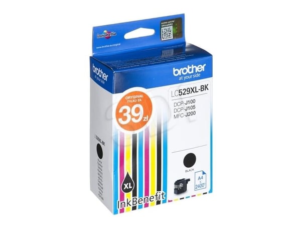 Brother LC529XL-BK - Super High Yield - svart - original - blekkpatron - for Brother DCP-J100, DCP-J105, DCP-J200