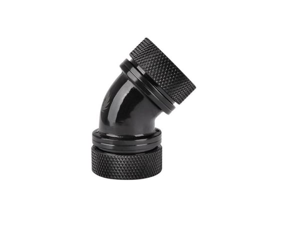 Thermaltake Pacific G1/4 PETG Tube 45-Degree Dual Compression - Armatur for væskekjølesystem - svart