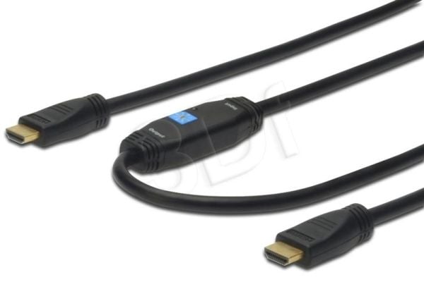 DIGITUS - HDMI-kabel - HDMI hane till HDMI hane - 20 m - dubbelt skärmad - svart