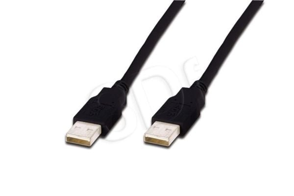 ASSMANN - USB-kabel - USB (hann) til USB (hann) - USB 2.0 - 1.8 m - formstøpt - svart
