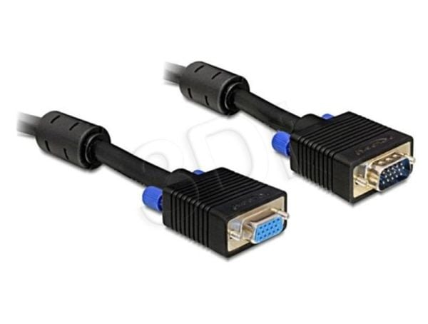 Delock - VGA-forlengelseskabel - HD-15 (VGA) (hann) til HD-15 (VGA) (hunn) - 5 m