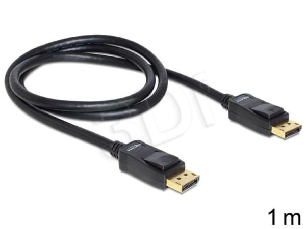 Delock - DisplayPort-kabel - DisplayPort (hann) til DisplayPort (hann) - 1 m - svart
