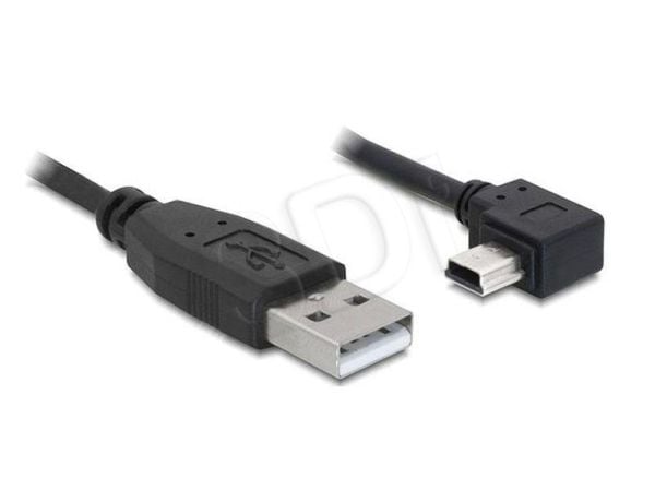 Delock - USB-kabel - USB (hann) til mini-USB type B (hann) - 2 m - rettvinklet kontakt